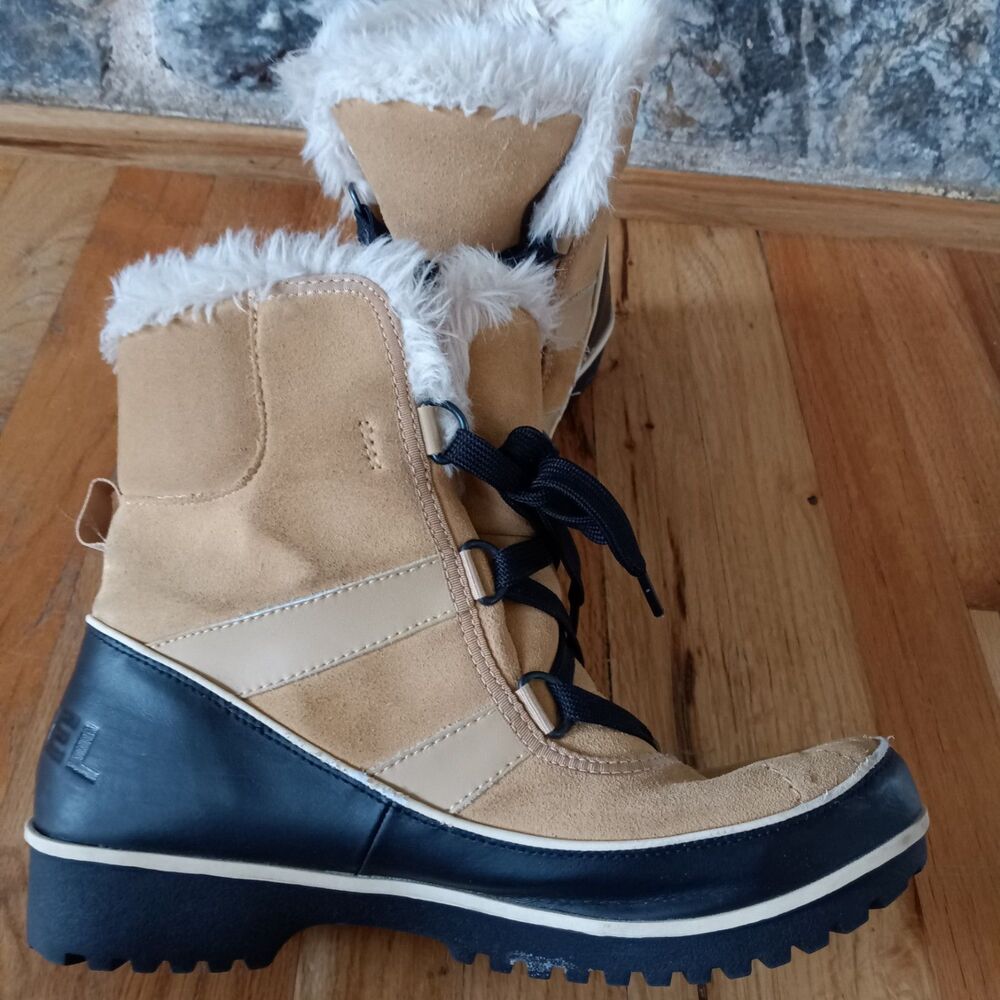 Sorel Tivoli II Fur Lined Lace Up Rain Winter Snow Mid Calf Boots US 10 EU 41 - Picture 4 of 10